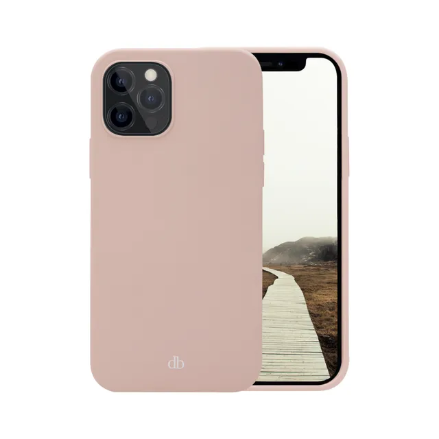 dbramante1928 Monaco - Baksidesskydd för mobiltelefon - fastsnäppbar - MagSafe-kompatibilitet - 100 % återvunnen plast - rosa sand - för Apple iPhone