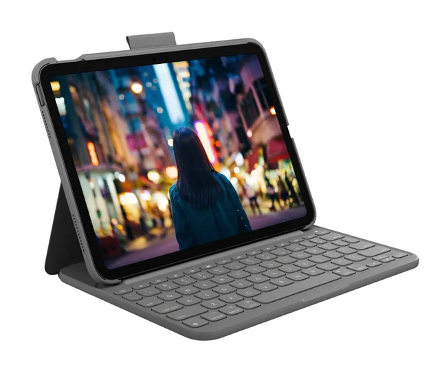 Slim Folio - keyboard and folio case - ND - oxford grey - Tastatur & Folio set - Nordisk - Grå