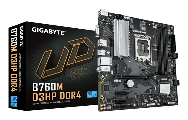 B760M D3HP DDR4 Moderkort - Intel B760 - Intel LGA1700 - DDR4 RAM - Micro-ATX
