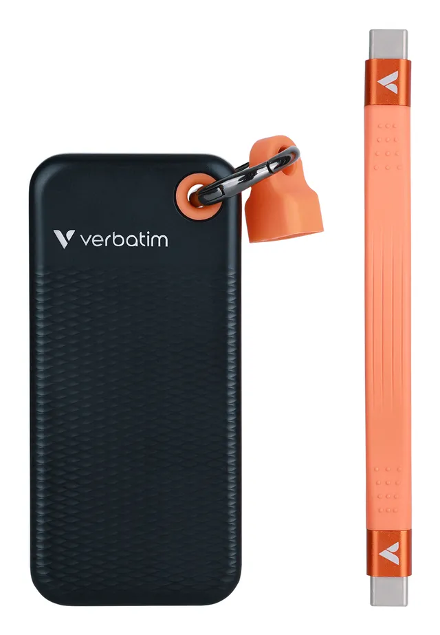 Pocket SSD - 256GB - USB 3.2 Gen 2 - Svart / Orange