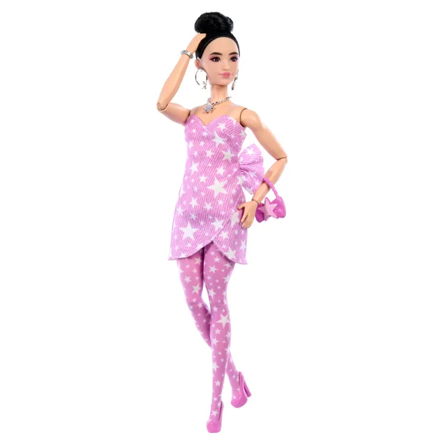 Deluxe Style Rosa denim stjärn-omslagskjol Asiatisk