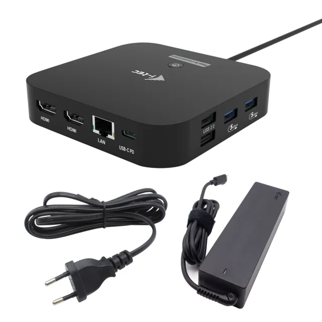 C31DUALHDMIDPD100 USB-C Dual HDMI Docking Station with Power Delivery 100W + Universal Charger 100W
