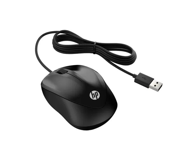 1000 - Mus - kabelansluten - USB - svart - för