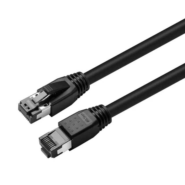 Nätverkskabel skärmad Cat8.1 S/FTP, MicroConnect, LSZH, 7,5 meter - Svart