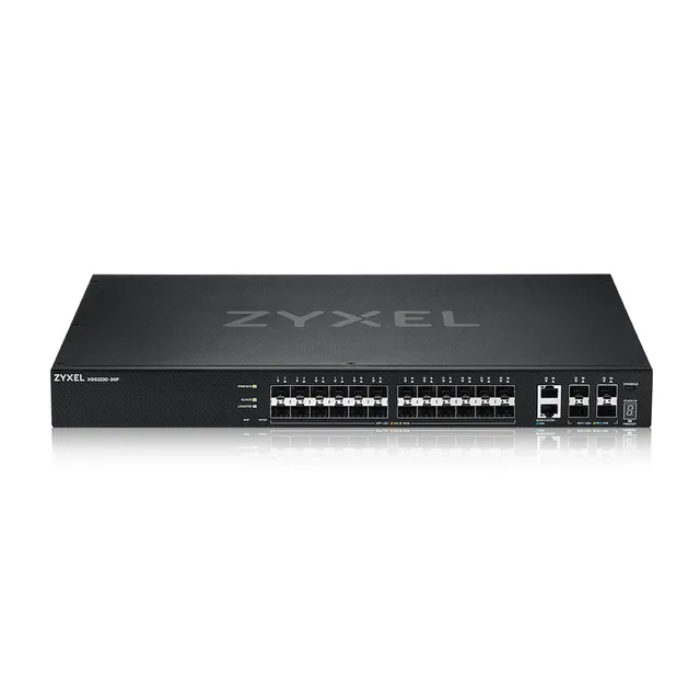 XGS2220 Series XGS2220-30F - Switch - L3-åtkomst, NebulaFLEX Cloud - Administrerad - 24 x 100/1000 Base-X + 6 x 10 Gigabit (överordnad länk) - s
