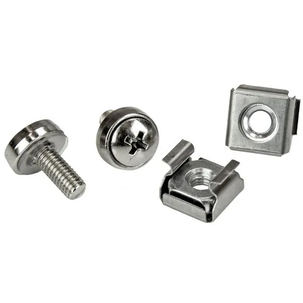 M5 Mounting Screws and Cage Nuts for Server Rack Cabinet - Pack of 100 Server Rack Screws (CABSCREWM52) - Skruvar och muttrar för rack (paket om 100) - för P/N: RACK-18U-20-WALL-OA, RACK-21U-20-WALL-OA, RACK-24U-20-WALL-OA, SHELF-2U-20-CENTER-V