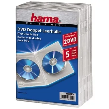 Double DVD Jewel Case, 5, transparent, 2 diskar, Transparent, 192 mm, 137 mm, 73 mm, 306 g