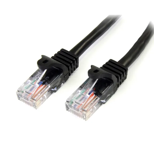 StarTech.com Cat5e patchkabel med hakfria RJ45-kontakter – 1 m, svart - Patch-kabel - RJ-45 (hane) till RJ-45 (hane) - 1 m - UTP - CAT 5e - hakfri - s