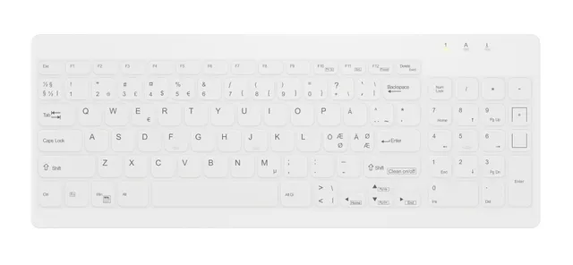 Active Key QuickClean AK-C7012F - keyboard - medical hygienic design fully sealed compact - QWERTY - Pan Nordic - white Input Device - Tangentbord - Nordisk - Vit