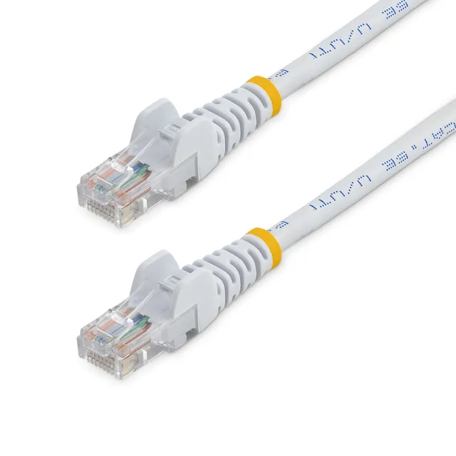 0.5m White Cat5e / Cat 5 Snagless Ethernet Patch Cable 0.5 m - Patch-kabel - RJ-45 (hane) till RJ-45 (hane) - 50 cm - UTP - CAT 5e - hakfri,