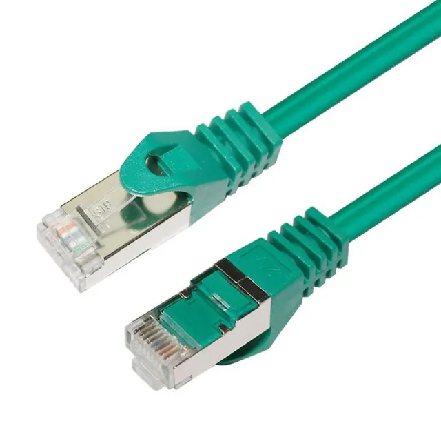 Nätverkskabel skärmad Cat7 S/FTP, MicroConnect, LSZH, 7,5 meter - Grön
