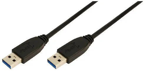 LogiLink - USB-kabel - USB typ A (hane) till USB typ A (hane) - USB 3.0 - 1 m - formpressad - svart