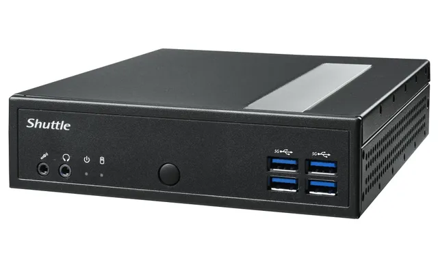 Shuttle XPC slim DL30N - Barebone - superkompakt mini-PC 1 x N-series N100 / upp till 3.4 GHz - RAM 0 GB - UHD Graphics - Gigabit Ethernet, 2.5 Gigabit Ethernet