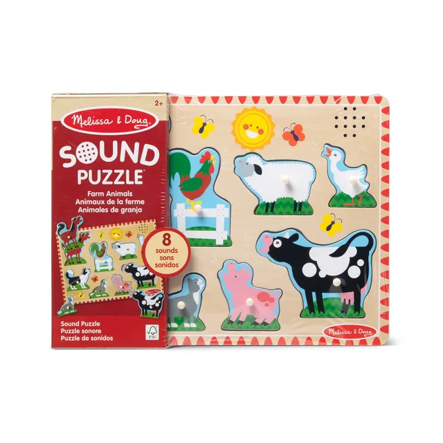 MPZ WPZ Farm Anml Sound Pzl8Pc GML, 8 styck, Djur, 2 År