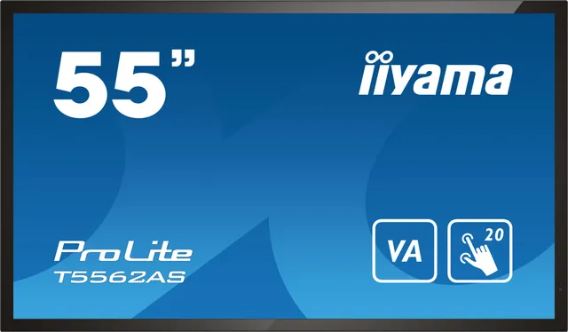 ProLite T5562AS-B1 - 55 Diagonal klass (54.6 visbar) LED-bakgrundsbelyst LCD-skärm - interaktiv digital skyltning - med pekskärm (multitouch) - Android - 4K UHD (2160p) 3840 x 2160 - svart, matt finish