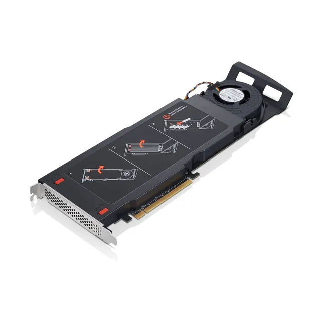 ThinkStation Quad AIC M.2 SSD Adapter - Hållare för lagringsenhet - Expansionsfack till 4 x M.2 - PCIe - svart - för ThinkPad T16 Gen 4, ThinkS