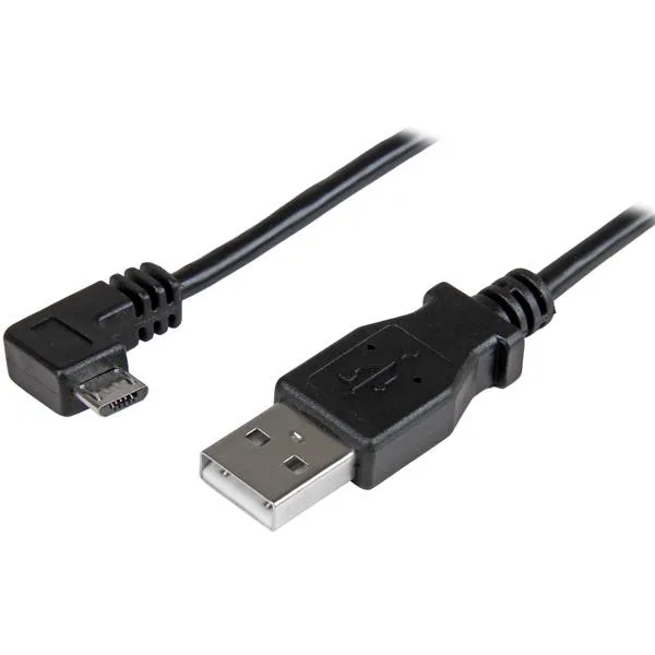 Right Angle Micro USB Cable - 1 ft / 0.5m - 90 degree - USB Cord - USB Charger Cable - USB to Micro USB Cable (USBAUB50CMRA) - USB-kabel - mi