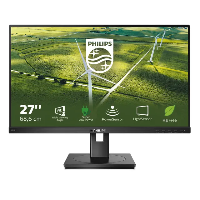 B Line 272B1G - LED-skärm - 27 - 1920 x 1080 Full HD (1080p) @ 75 Hz - IPS - 250 cd/m² - 1000:1 - 4 ms - HDMI, DVI-D, VGA, DisplayPort - högtalare - svart med struktur