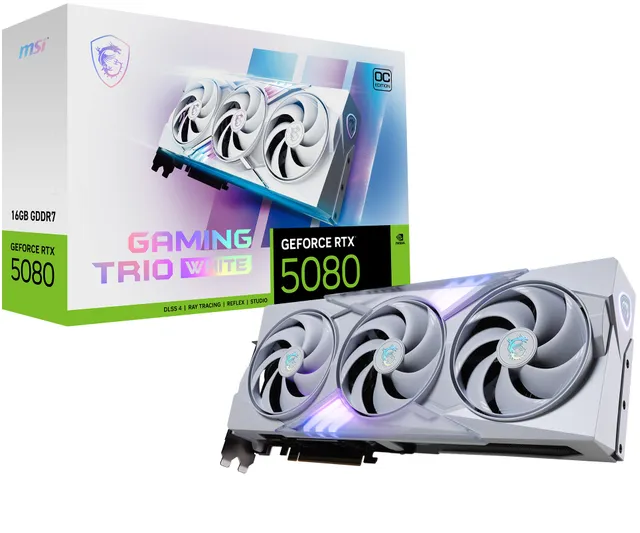 GeForce RTX 5080 16G GAMING TRIO OC WHITE