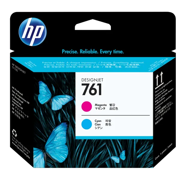 761 - Cyan, magenta - skrivhuvud - för DesignJet T7100, T7200, T7200 Production Printer