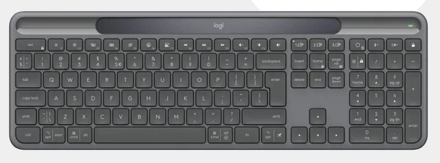K980 Signature Slim Solar+ for Business - Tangentbord - Schweizisk - Grå