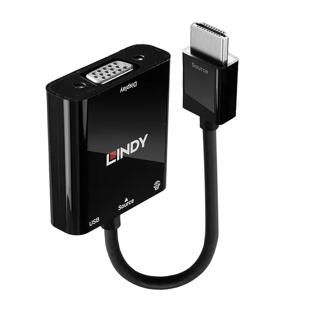 - Videokonverterare - HDMI - VGA - svart