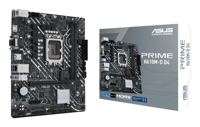PRIME H610M-D D4 Moderkort - Intel H610 - Intel LGA1700 - DDR4 RAM - Micro-ATX