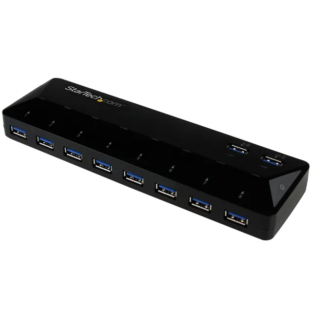 USB 3.0 Hub 10-Port with Charge and Sync Ports USB Hub - USB 3.2 - 10 porte - Svart