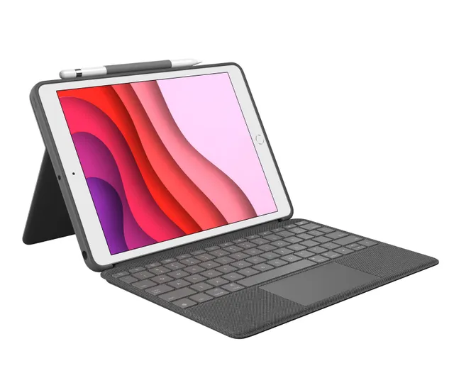 Combo Touch for iPad 10.2" 7/8/9th Gen - UK - Tastatur & Folio set - Engelska (UK) - Grå