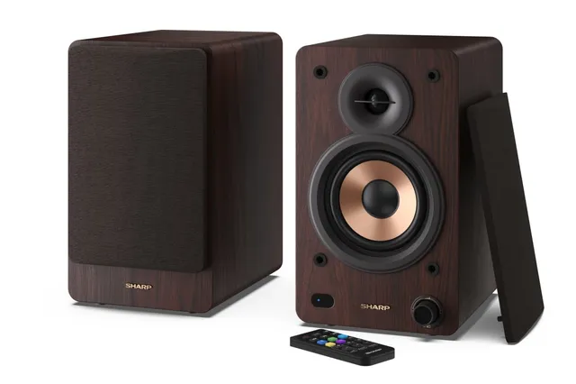 CP-SS30 - Högtalare - 2.0-kanals - bokhylla - trådlös - Bluetooth - USB - 60 watt (Total) - brun