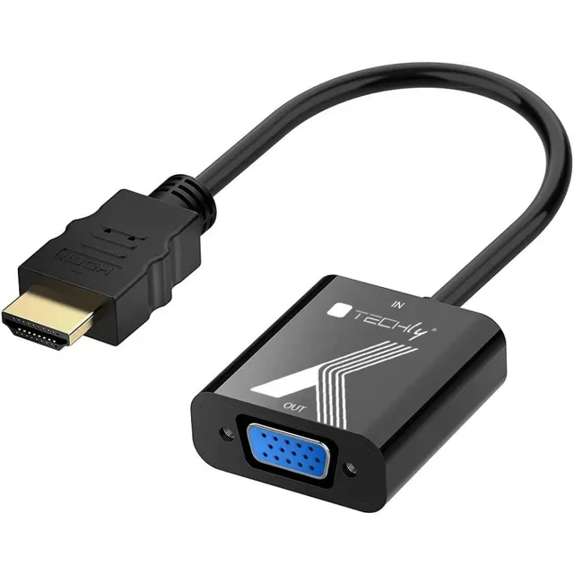 IDATA HDMI-VGA2P, Svart, 0,1 m, 1920 x 1200 pixlar, 480p, 576p, 720p, 1080p, 60 hz, 48 kHz