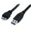 0,5 m svart SuperSpeed USB 3.0-kabel A ti