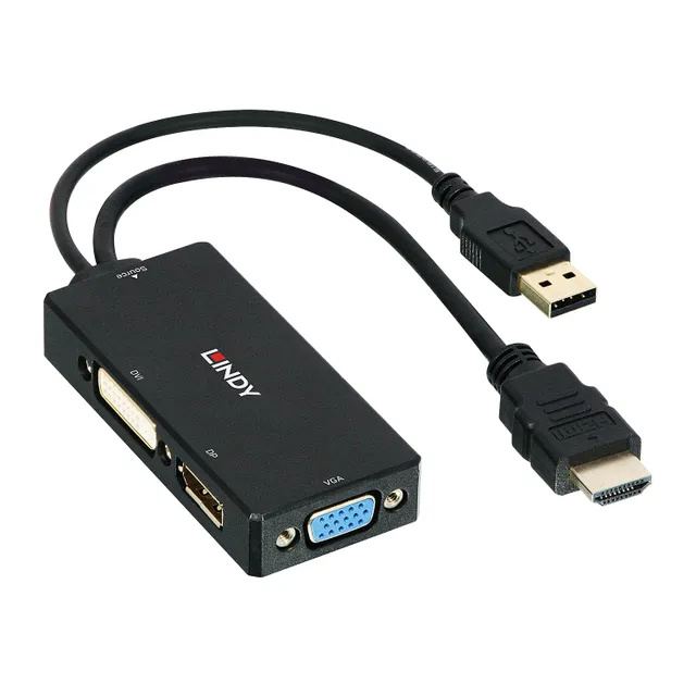 - Videokonverterare - HDMI - DVI, DisplayPor