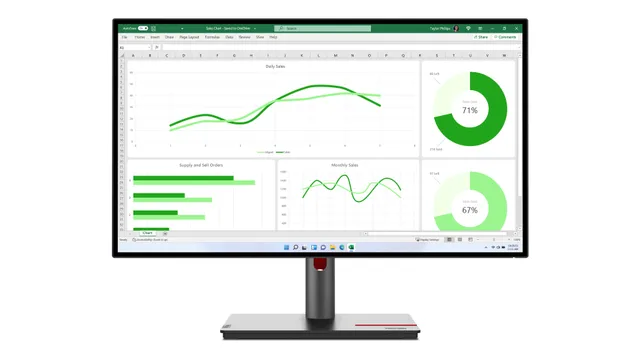 ThinkVision P27q-30 - LED-skärm - 27 - 2560 x 1440 QHD @ 60 Hz - IPS - 350 cd/m² - 1000:1 - 4 ms - HDMI, DisplayPort - korpsvart