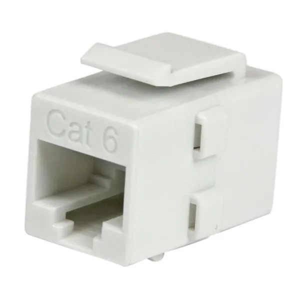 StarTech.com Vit Cat 6 RJ45-nätverkskopplare med Keystone-kontakt – F/F - Kopplingsdon för nätverk - RJ-45 (hona) till RJ-45 (hona) - CAT 6 - vit