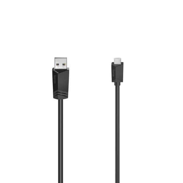 00200608, 1,5 m, Micro-USB A, USB A, USB 2.0, 480 Mbit/s, Sort