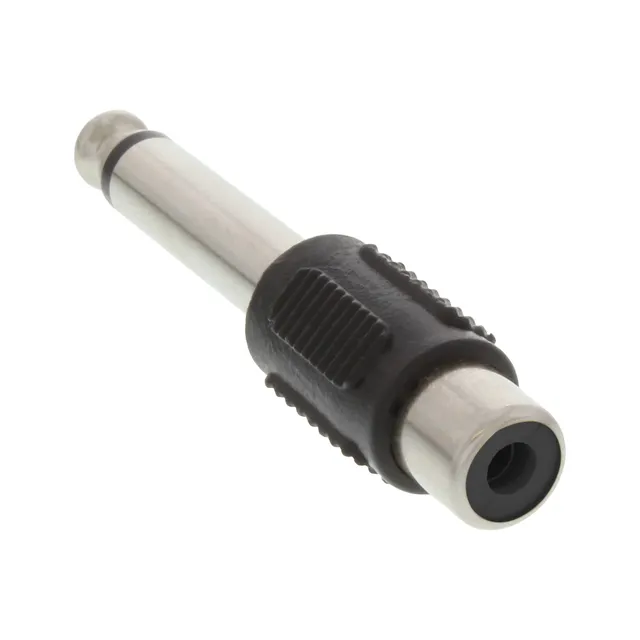 99322, 6.3mm jack male, RCA F, Svart, Silver