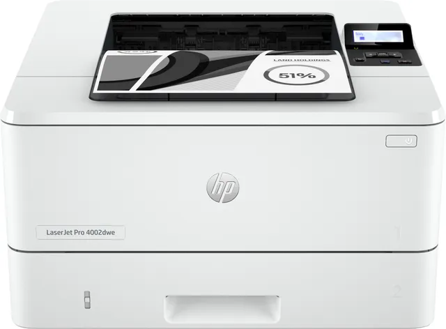 LaserJet Pro 4002dwe - Skrivare - svartvit - Duplex - laser - A4/Legal - 4800 x 600 dpi - upp till 40 sidor/minut - kapacitet: 350 ark - USB 2.0, Gigabit LAN, Bluetooth, Wi-Fi(n) - med HP+