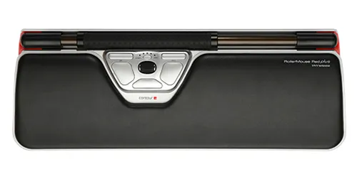 RollerMouse Red Plus Wireless - Centrerad mus - ergonomisk - höger- och vänsterhänta - dubbel lasersensor - 7 knappar - trådlös - trådlös USB-mottagare - svart