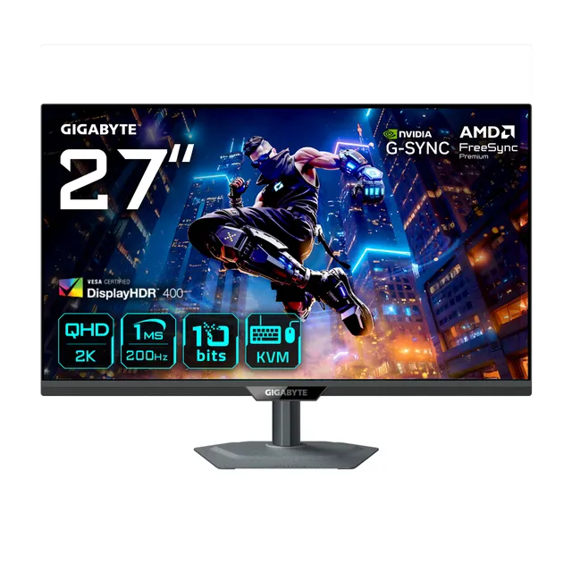 27" GIGABYTE M27Q2 - 2560x1440 (QHD) - 210Hz - IPS - 18W USB-C - KVM switch