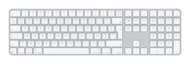 Magic Keyboard with Touch ID and Num Keypad - French - White Keys