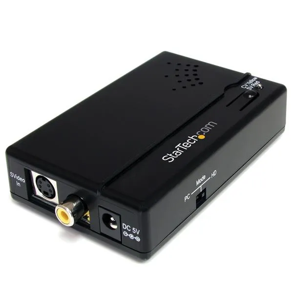 StarTech.com Composite and S-Video to HDMI Converter with Audio - Video converter - composite video, S-video - HDMI - black - VID2HDCON - Videokonvert