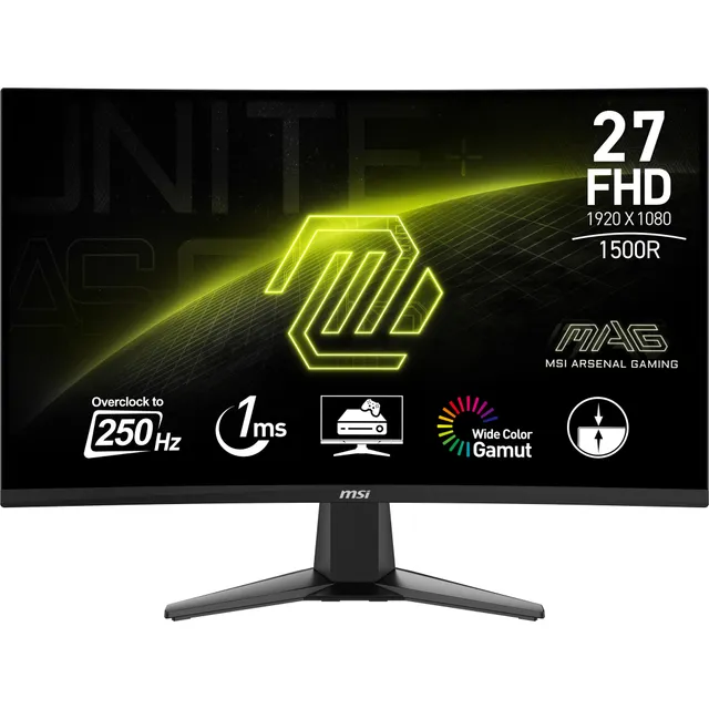 27C6X Curved / 27" / VA / FHD / 250 Hz / 1ms / 2xHDMI,DP / FreeSync / VESA (Fyndvara klass 2)