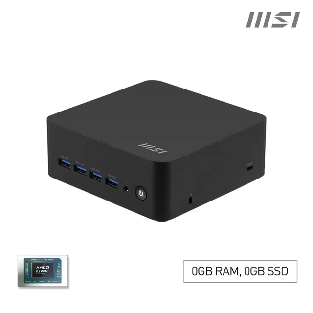 Cubi Z AI 8M 006BEU - Barebone - mini-PC 1 x Ryzen 7 8845HS / upp till 5.1 GHz - RAM 0 GB - Radeon 780M - Gigabit Ethernet, 2.5 Gigabit Ethernet, IEEE 802.11ax (Wi-Fi 6E), Bluetooth 5.3