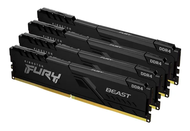 64GB DDR4-3200MHZ CL16 DIMM (KIT OF 4) 1GX8 FURY BEAST BLACK