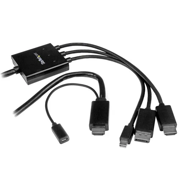 2m 6 ft HDMI, DisplayPort or Mini DisplayPort to HDMI Converter Cable - HDMI, DP or Mini DP to HDMI Adapter Cable (DPMDPHD2HD) - Videokort -