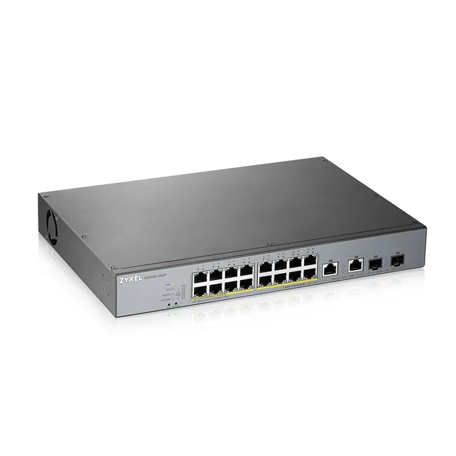 GS1350-18HP 16-port GbE Smart Managed PoE Switch with GbE Uplink