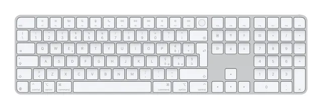 Magic Keyboard with Touch ID and Numeric Keypad - Tangentbord - Italiensk - Vit
