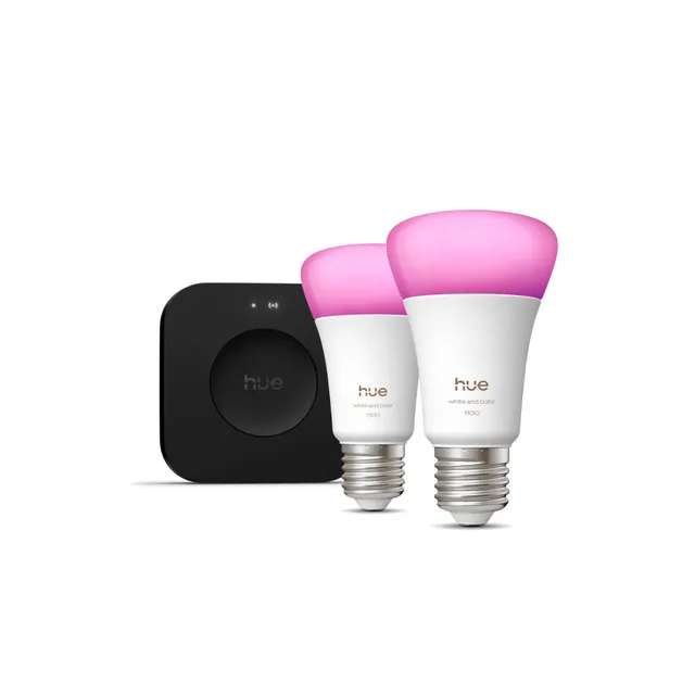 Hue Startkit White and Color Ambiance 2xE27 1100lm + Hue Bridge Pro