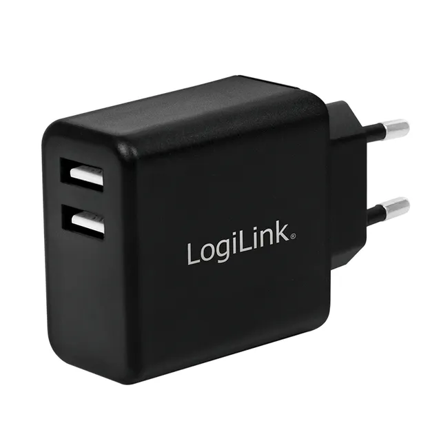 PA0210, inomhus, AC, 5 V, 2,4 A, Svart